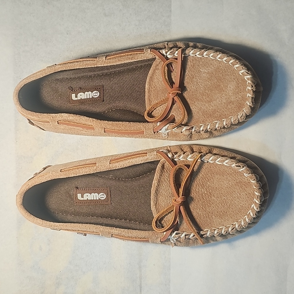 Lamo Women's Tan Suede Moccasin Loafers